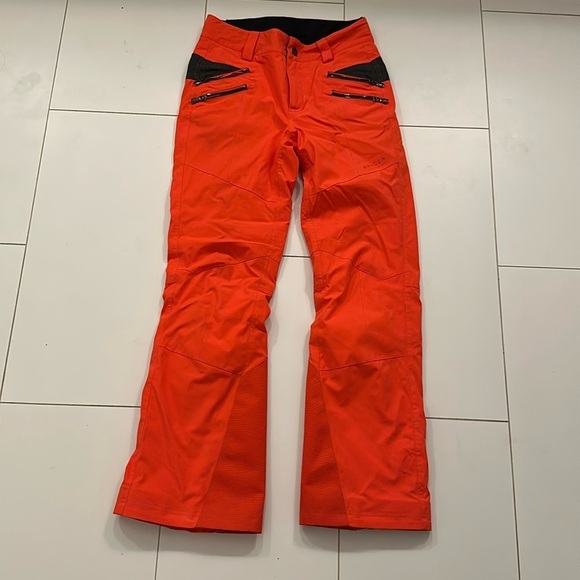 SPYDER womens snow ski pants orange 6 - Picture 1 of 10